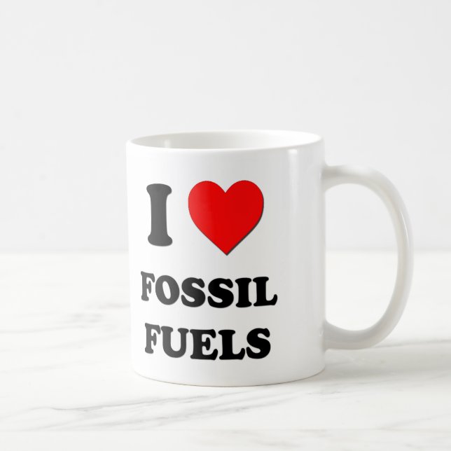 I Love Fossil Fuels Coffee Mug (Right)