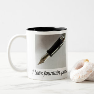I Love Fountain Pens Two-Tone Coffee Mug
