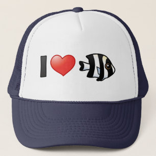 I Love Four Stripe Damselfish Trucker Hat