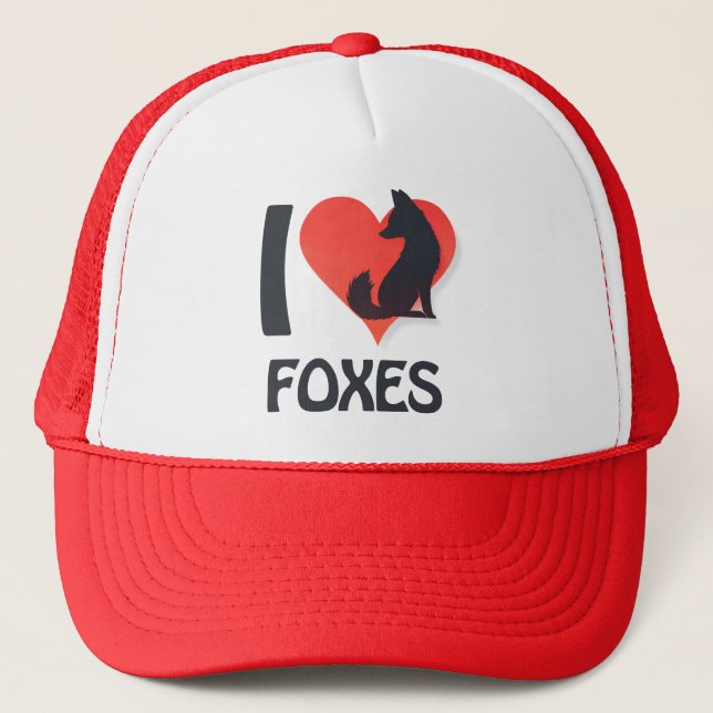 I love Foxes Trucker Hat (Front)