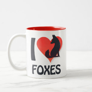 I love Foxes Two-Tone Coffee Mug