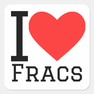 I love fracs square sticker