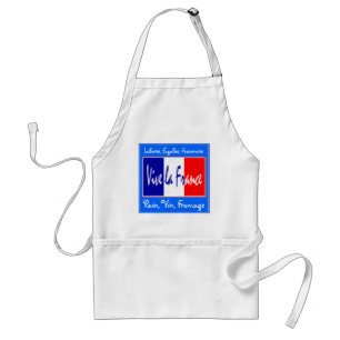 I Love France French Chef Apron Pain, Vin, Fromage