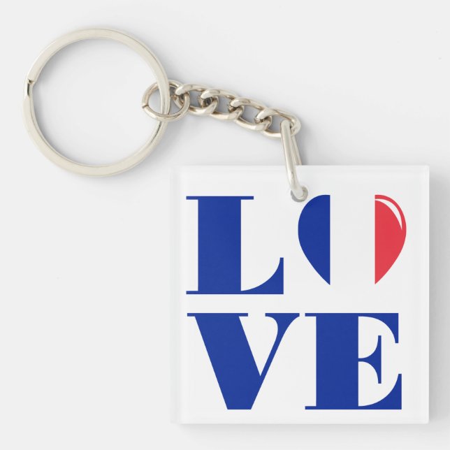 I love France Key Ring (Front)