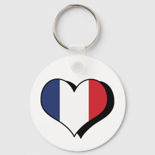 I Love France Keychain