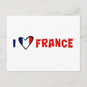 I Love France Postcard