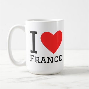 I love france square sticker coffee mug