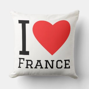 I love france square sticker cushion