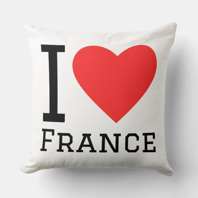 I love france square sticker cushion (Front)