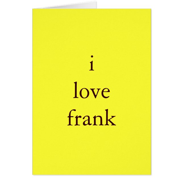 i love frank (Front)