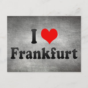 I Love Frankfurt, Germany Postcard