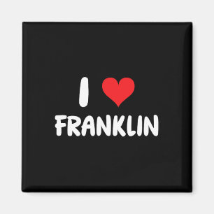 I Love Franklin - Heart Magnet
