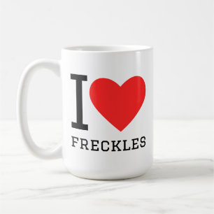 I love freckles coffee mug