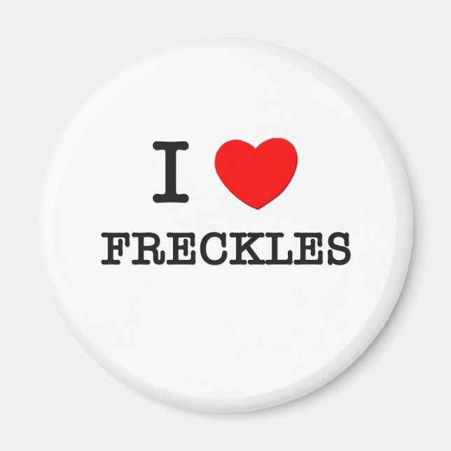 I Love Freckles Magnet (Front)