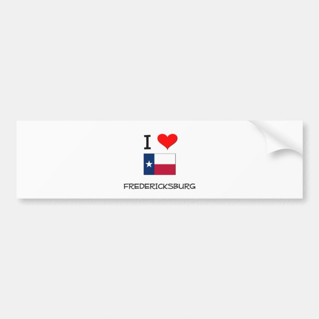 I Love Fredericksburg Texas Bumper Sticker (Front)