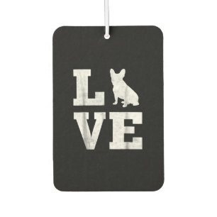 i love french bulldog frenchie dog owner gift car air freshener