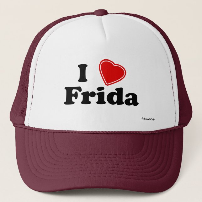 I Love Frida Trucker Hat (Front)