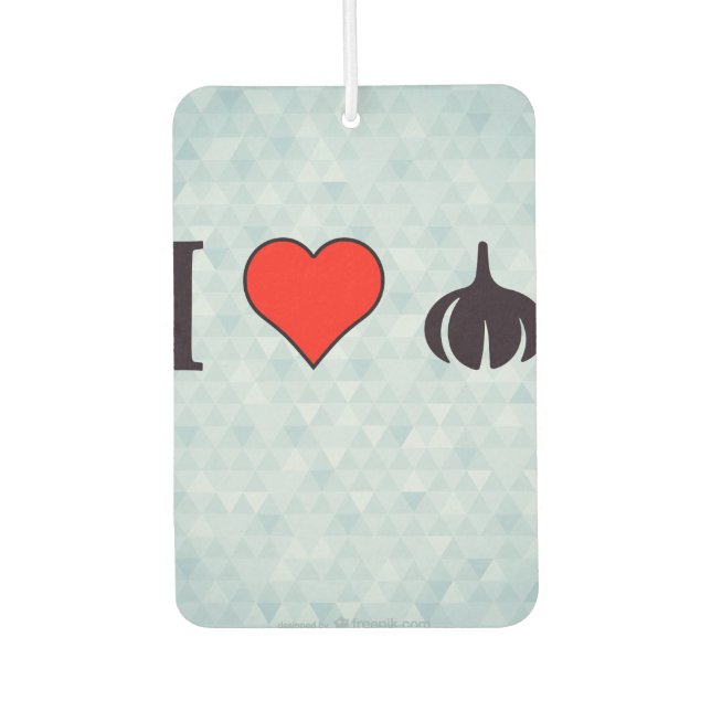 I Love Fried Onion Rings Car Air Freshener (Front)