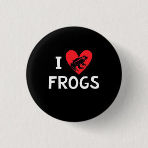 I Love Frogs 3 Cm Round Badge