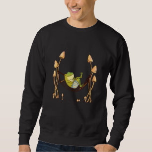 I Love Frogs Cute Chill Frog Hammock Sweatshirt