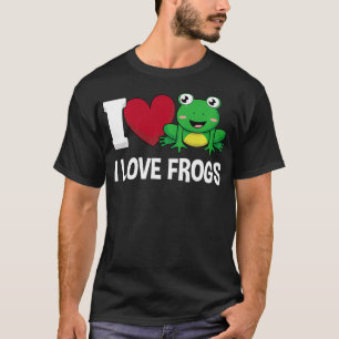 I Love Frogs Cute Gift Little Amphibians Boys Girl T-Shirt