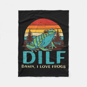 I Love Frogs Funny Adult Humour Joke Animal Women Fleece Blanket