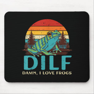 I Love Frogs Funny Adult Humour Joke Animal Women Mouse Pad