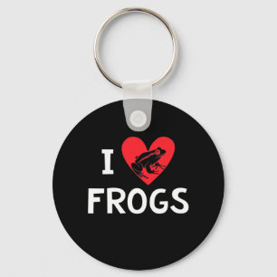 I Love Frogs Key Ring