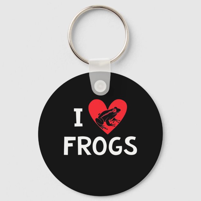 I Love Frogs Key Ring (Front)
