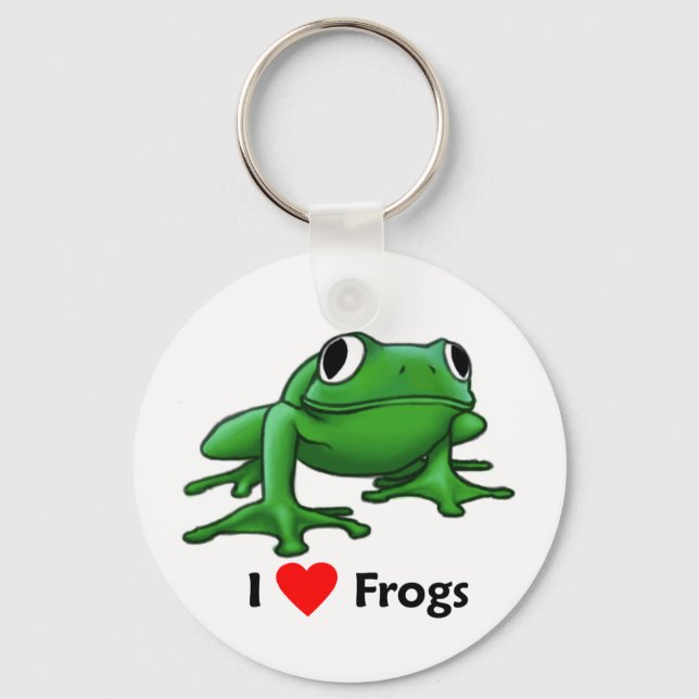 I love Frogs Key Ring (Front)