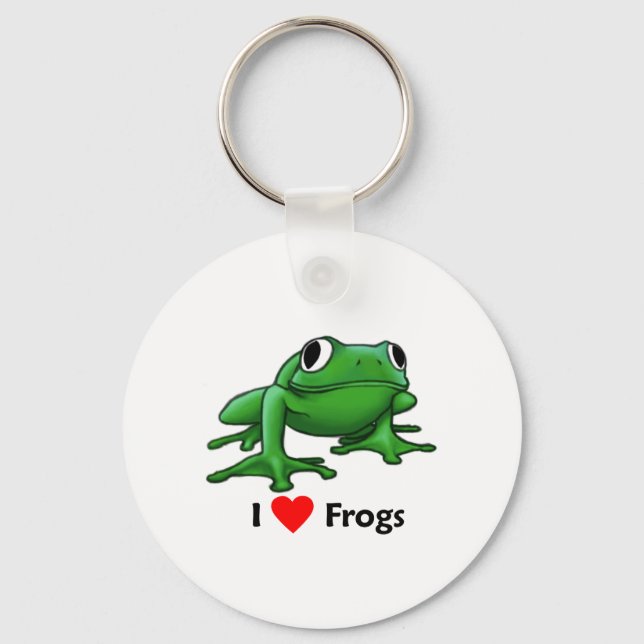 I love Frogs Key Ring (Front)