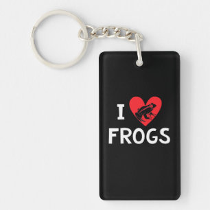 I Love Frogs Key Ring