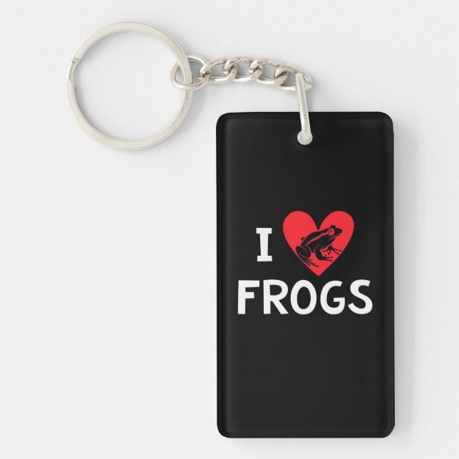I Love Frogs Key Ring (Front)