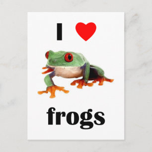 I Love Frogs Postcard