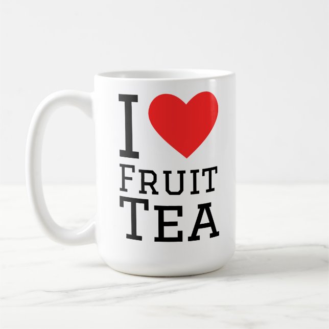 I love fruit tea  coffee mug (Left)