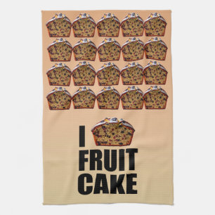 I Love Fruitcake Tea Towel