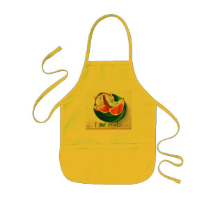 I Love Fruits Kids Apron
