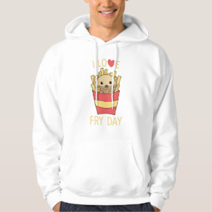 I Love Fry Day Funny Otter French Fries Friday Hoodie