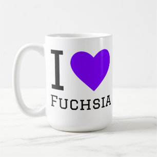 I love fuchsia coffee mug