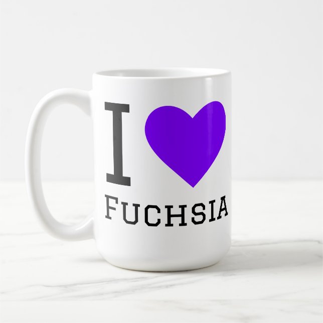 I love fuchsia coffee mug (Left)