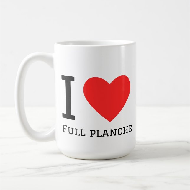 I love full planche  coffee mug (Left)