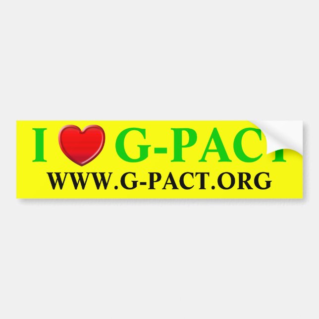 I Love G-PACT.org Bumper Sticker (Front)
