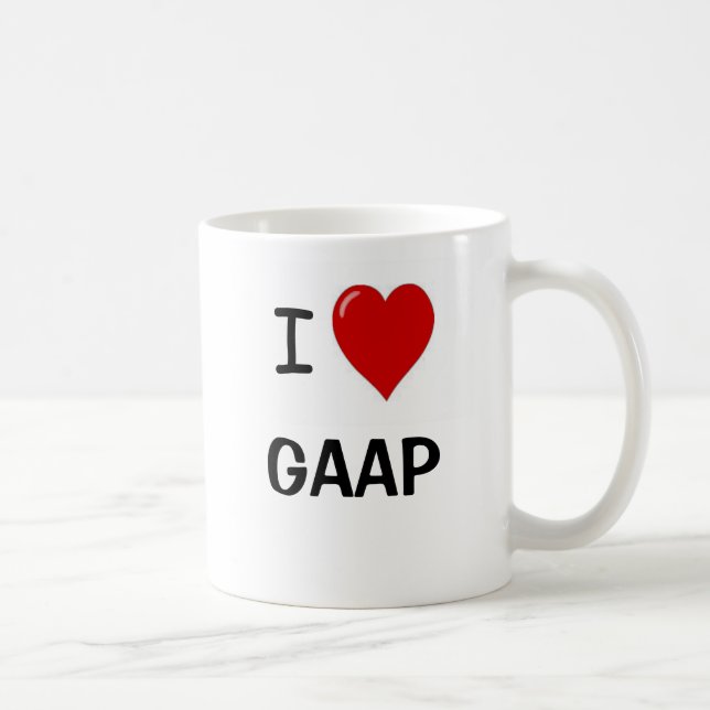 I Love GAAP - I Heart GAAP - Funny GAAP Coffee Mug (Right)