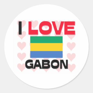 I Love Gabon Classic Round Sticker