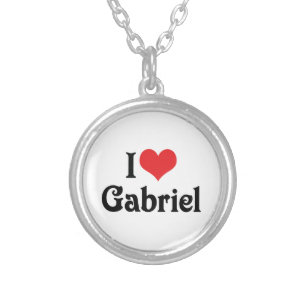 I Love Gabriel Silver Plated Necklace