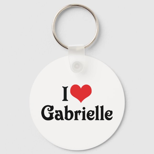 I Love Gabrielle Key Ring (Front)