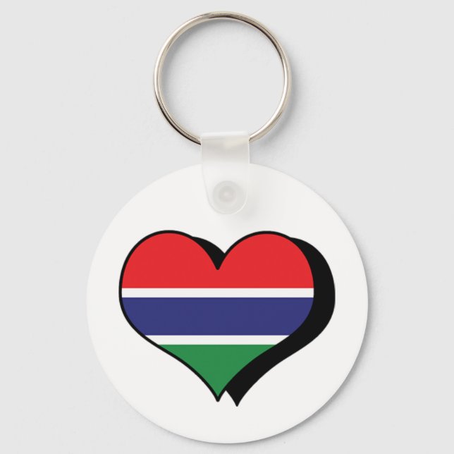 I Love Gambia Keychain (Front)
