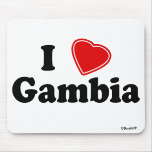 I Love Gambia Mouse Pad