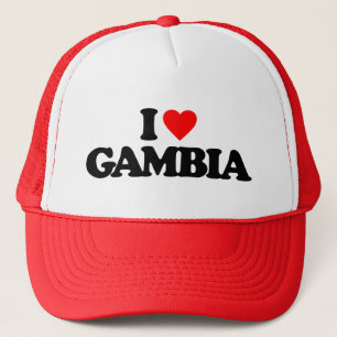 I LOVE GAMBIA TRUCKER HAT