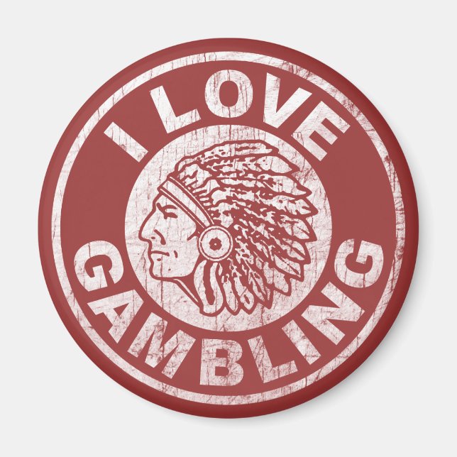 I Love Gambling Magnet (Front)